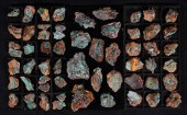 61 SPECIMENS OF MALACHITE ON M