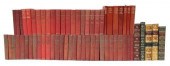 62) LIBRARY SHELF BOOKS, LEATH