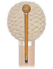 62. MACRAMé DAY CANE -CA. 1900