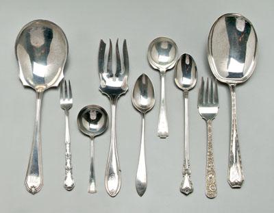 62 pieces sterling flatware: