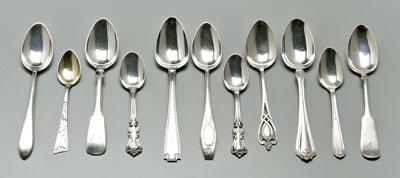 62 sterling silver spoons: patterns