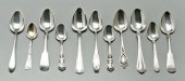 62 sterling silver spoons: pat