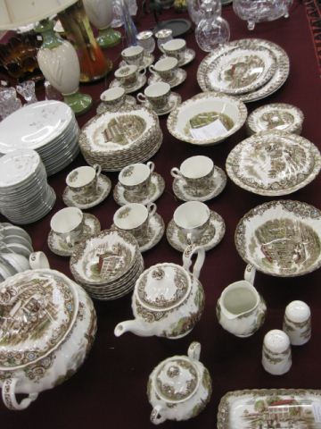 63 pc. Staffordshire ''Heritage