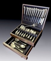 65 PC. STERLING STIEFF SHELL-W