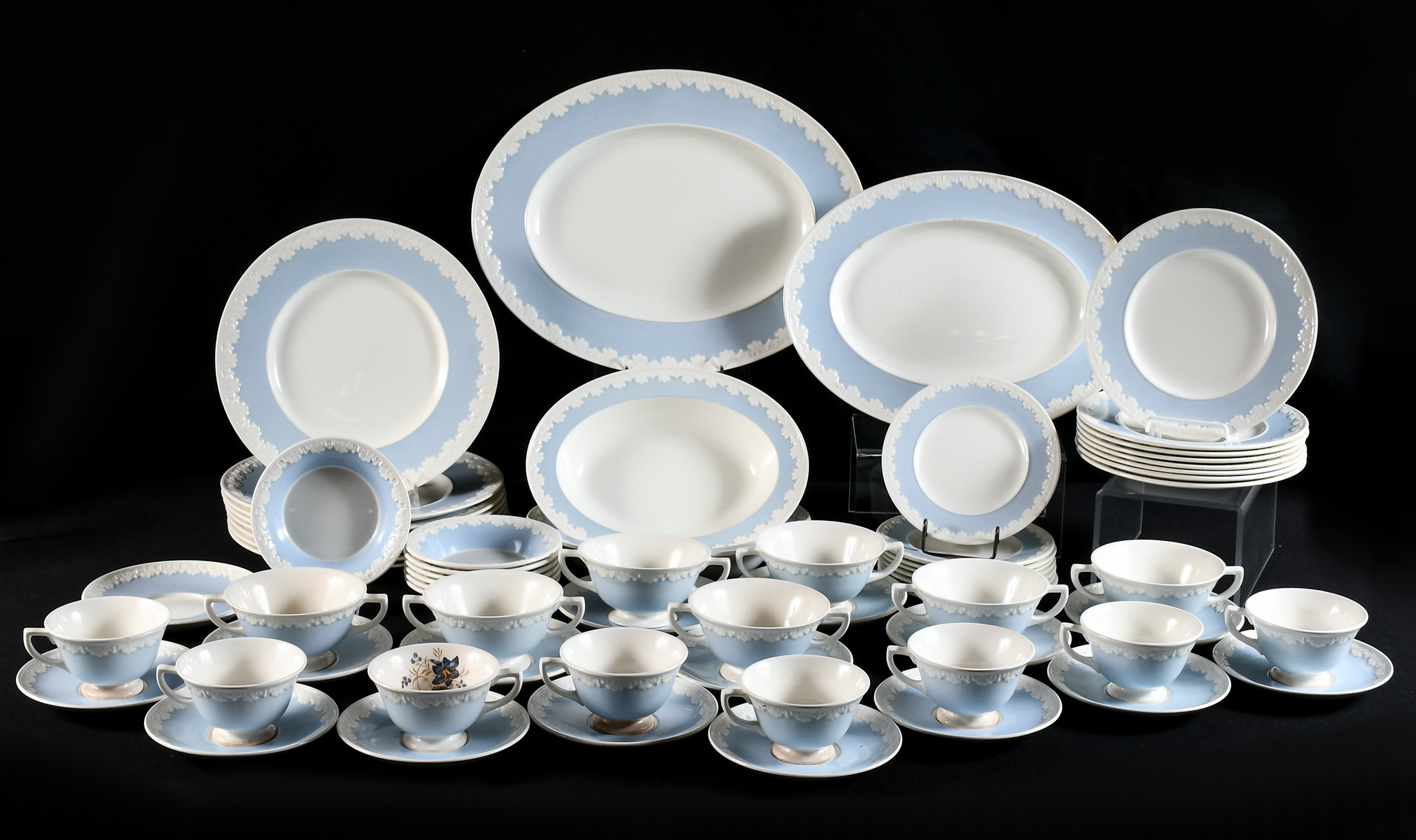 66 PC. CORINTHIAN BLUE WEDGWOOD