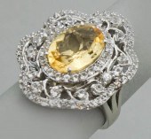 6.98CT CITRINE, WHITE TOPAZ AN
