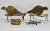 6PC 19C. BRASS TRIVET BELLOWS