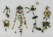 6PC 19.C CHINESE ENAMELED SILV