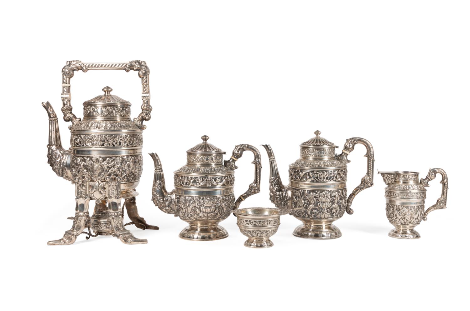 6PC .915 SPANISH SILVER COFFEE &
