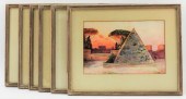 6PC A. SARDONI ITALIAN LANDSCA