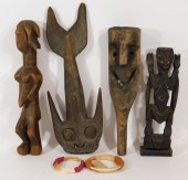 6PC AFRICAN & OCEANIC MASK HOO