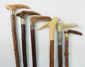 6PC ANTLER & BRIAR WOOD WALKIN