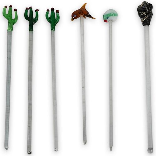 (6PC) BLOWN GLASS FIGURAL