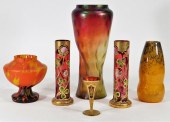 6PC BOHEMIAN CZECH ART GLASS V