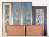 6PC CHINESE EMBROIDERED SILK T