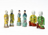 6PC CHINESE FIGURES, 4 IMMORTA
