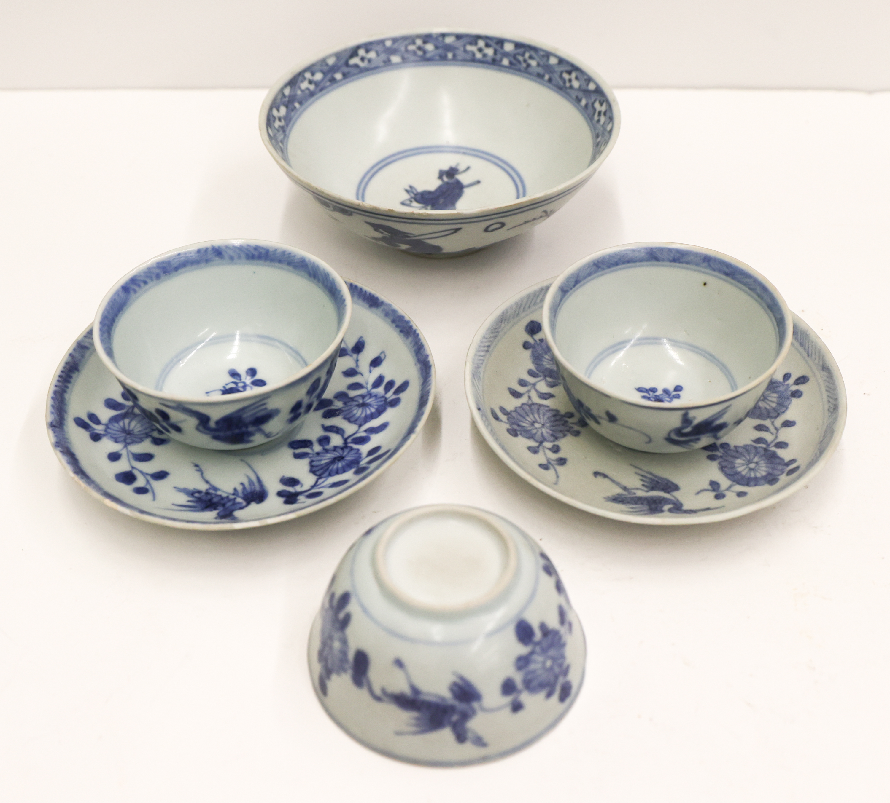 6pc Chinese Ming Blue & White