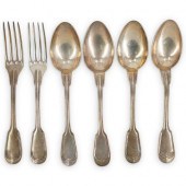 (6PC) CHRISTOFLE SILVERPLATE F