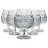 (6PC) CRYSTAL CUT BRANDY GLASS