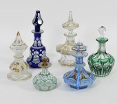 6PC CZECH CUT GLASS PERFUME BO