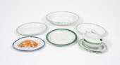 6PC EARLY LEEDS POTTERY MINIAT