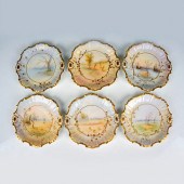 6PC ELITE LIMOGES PORCELAIN PL