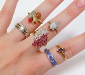 6PC ESTATE 14K GOLD LADY'S RIN