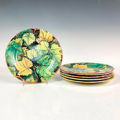 6PC FEUILLAGE DE GIEN CERAMIC