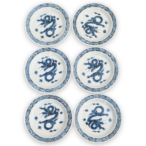(6PC) FITZ & FLOYD BLUE & WHITE