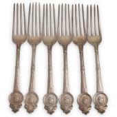 (6PC) GORHAM FIGURAL STERLING