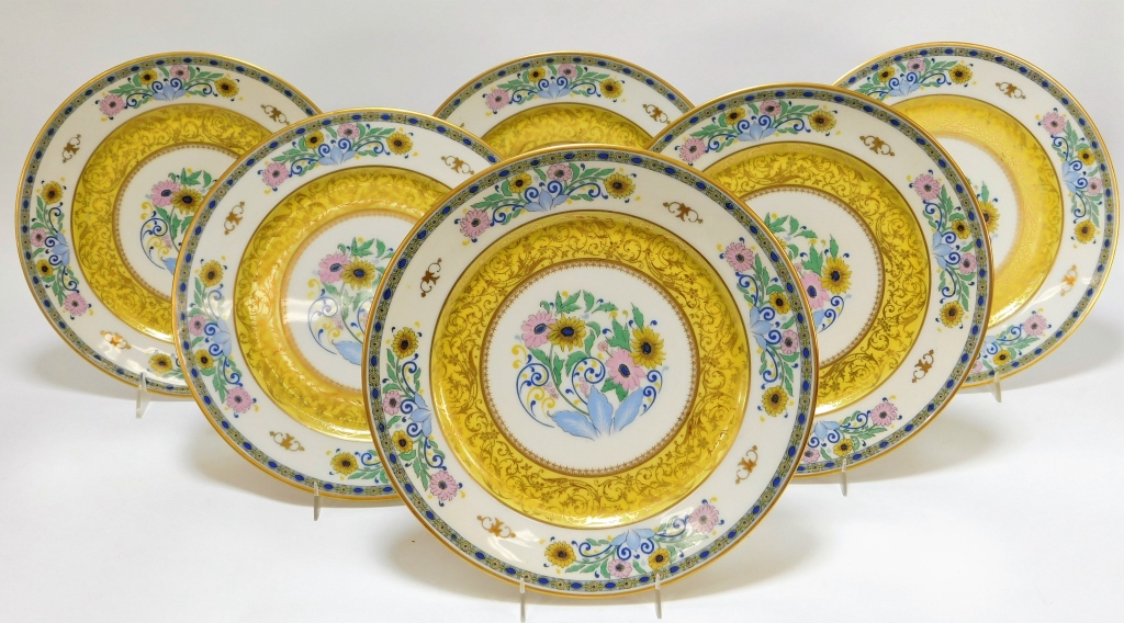 6PC GUERIN POUYAT FRENCH LIMOGES