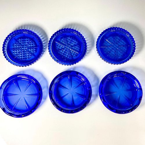 6PC HAZEL ATLAS COBALT BLUE