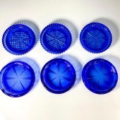6PC HAZEL ATLAS COBALT BLUE GL