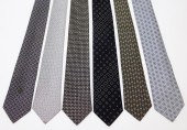 6PC HERMES SILK NECKTIE GROUP