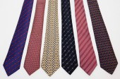 6PC HERMES SILK NECKTIE GROUP