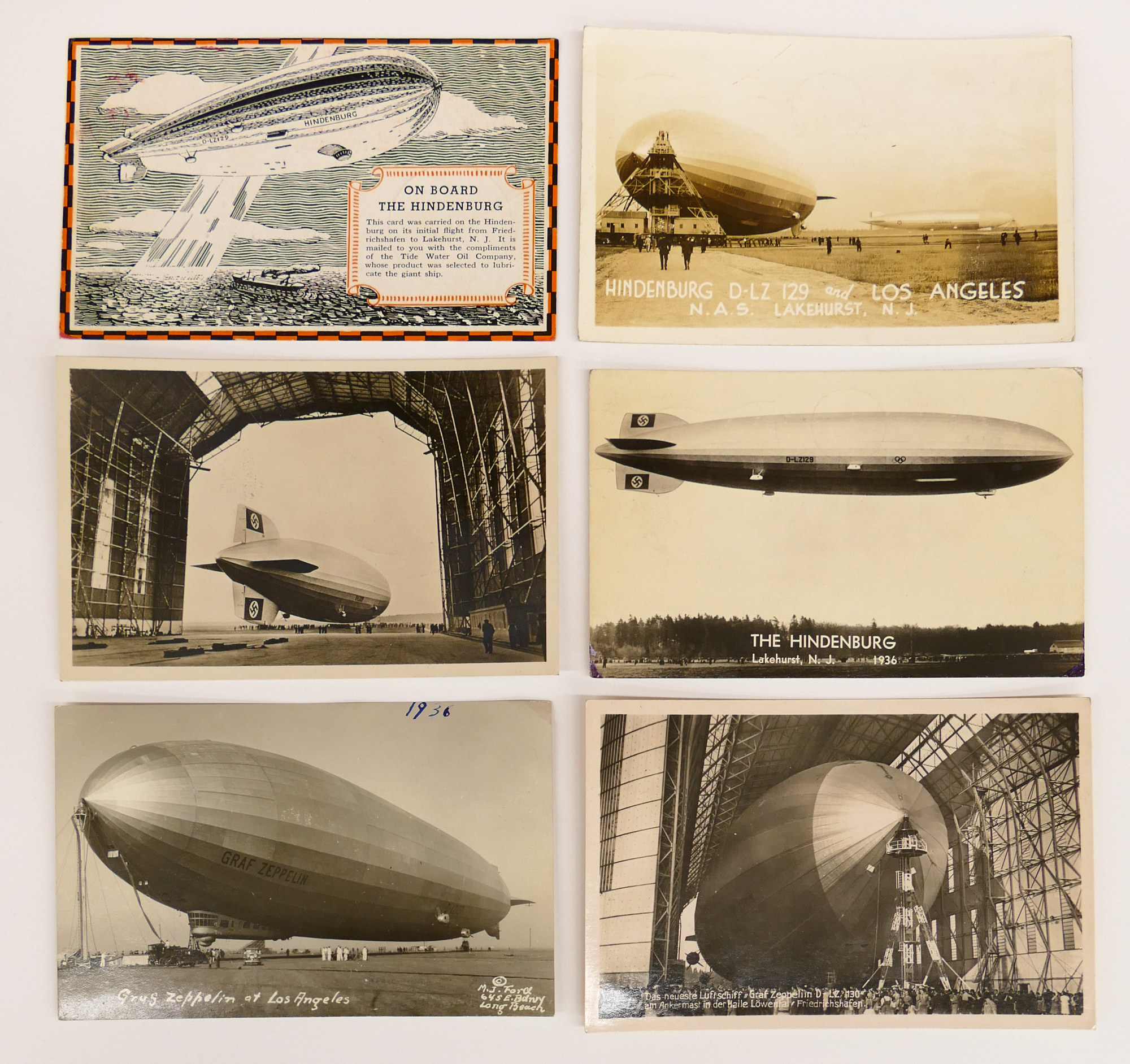 6pc Hindenburg & Graf Zeppelin II