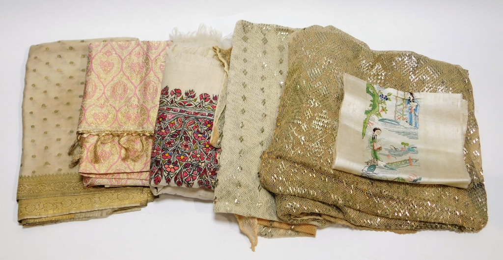 6PC INDIAN & CHINESE EMBROIDERED