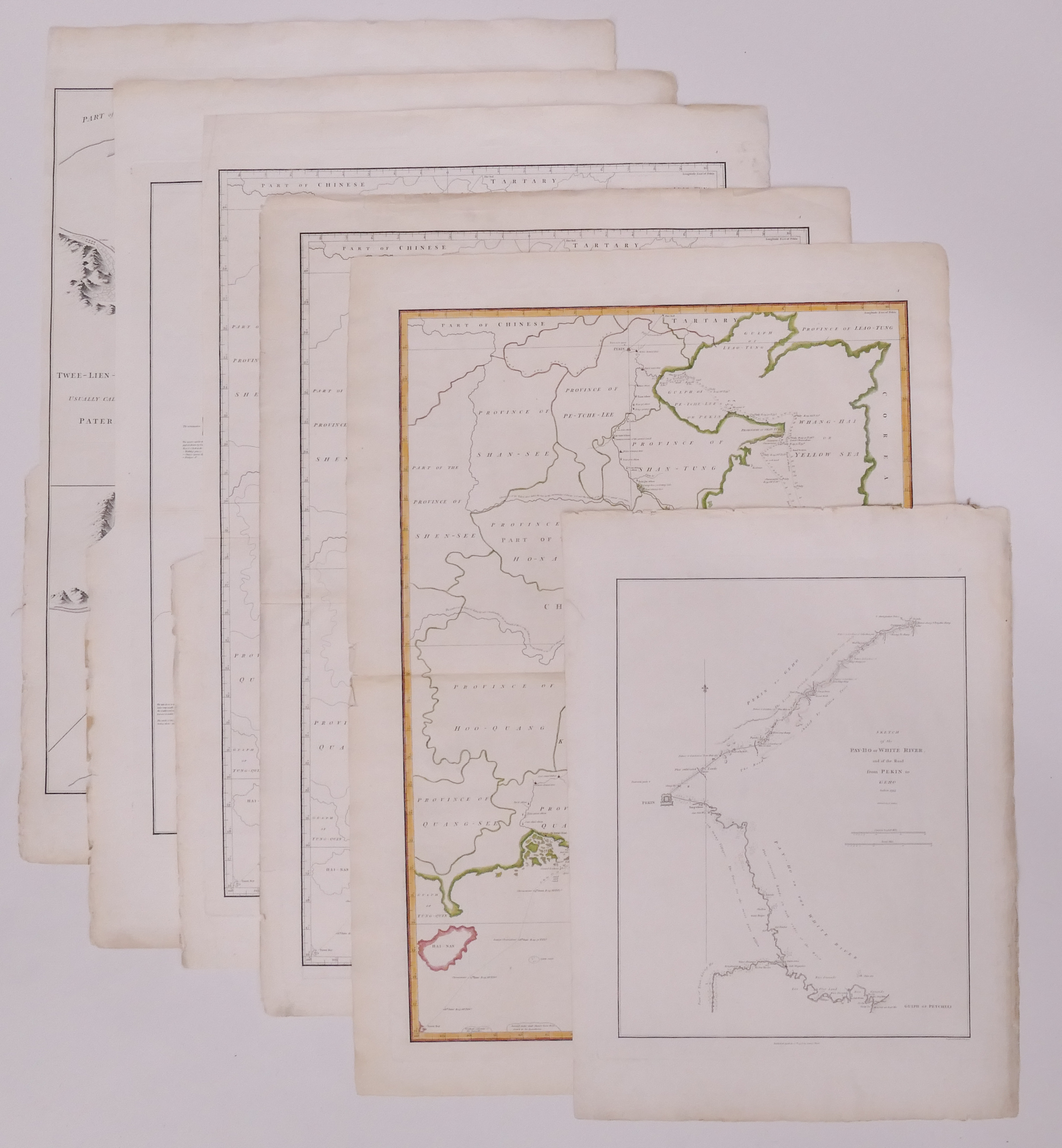 6pc John Barrow China Maps. All