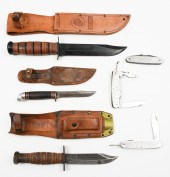 6PC. KNIFE LOT: 1) Ka-Bar USMC