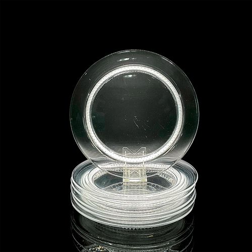 6PC LALIQUE CRYSTAL DESSERT