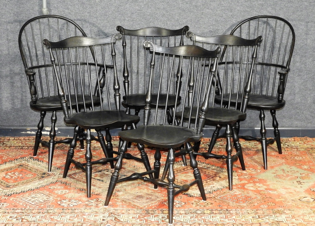 6PC LAWRENCE CROUSE BLACK PAINTED