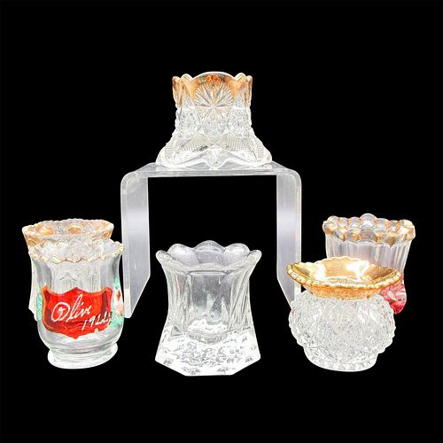 6PC LOT OF CUT GLASS TOOTHPICK