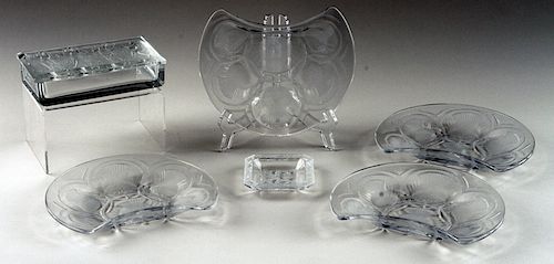 6PC. LOT OF LALIQUE CRYSTAL