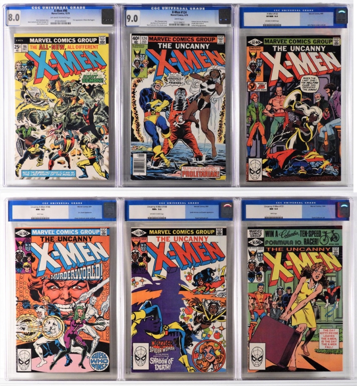 6PC MARVEL COMICS X-MEN UNCANNY