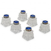 (6PC) NORWEGIAN ENAMELED STERL