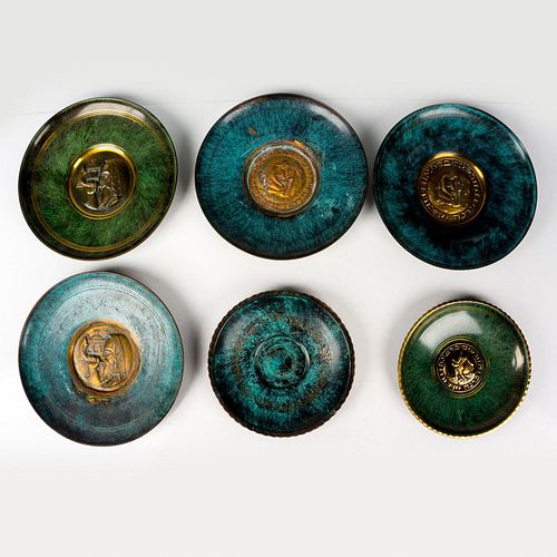 6PC PAL BELL ISRAELI BRASS