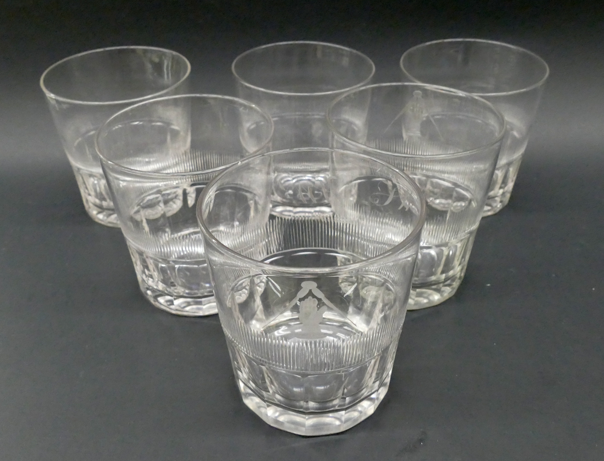 6pc Set Georgian Crystal