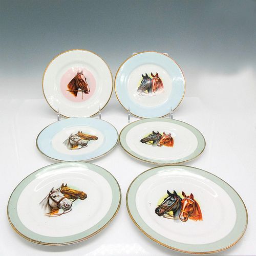 6PC SHELLEY BONE CHINA PLATES,