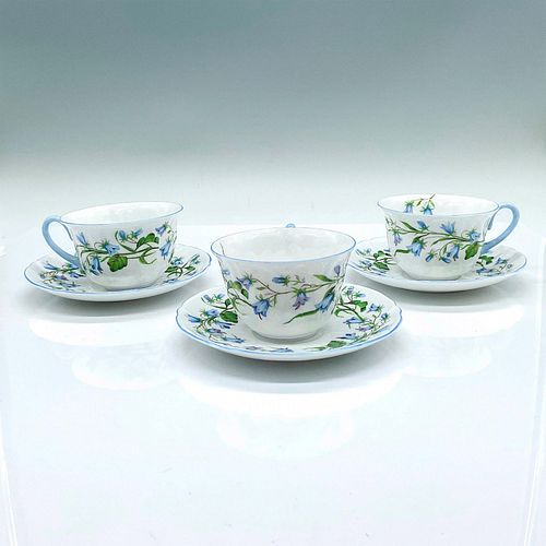 6PC SHELLEY BONE CHINA TEA CUPS AND