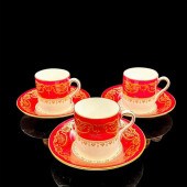 6PC SHELLEY ENGLAND DEMITASSE